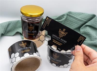 clear stickers on glass jar