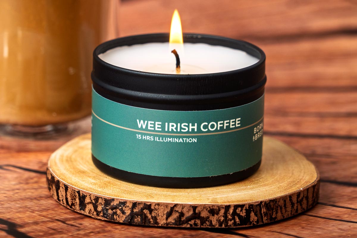 Candle label on Tin