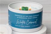 Candle wax burning