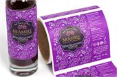 Bramble bottle labels for liqueur