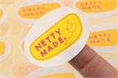 Oval stickers for Netty Made on sheets