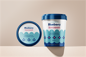 Freezer labels on tubs of ice cream