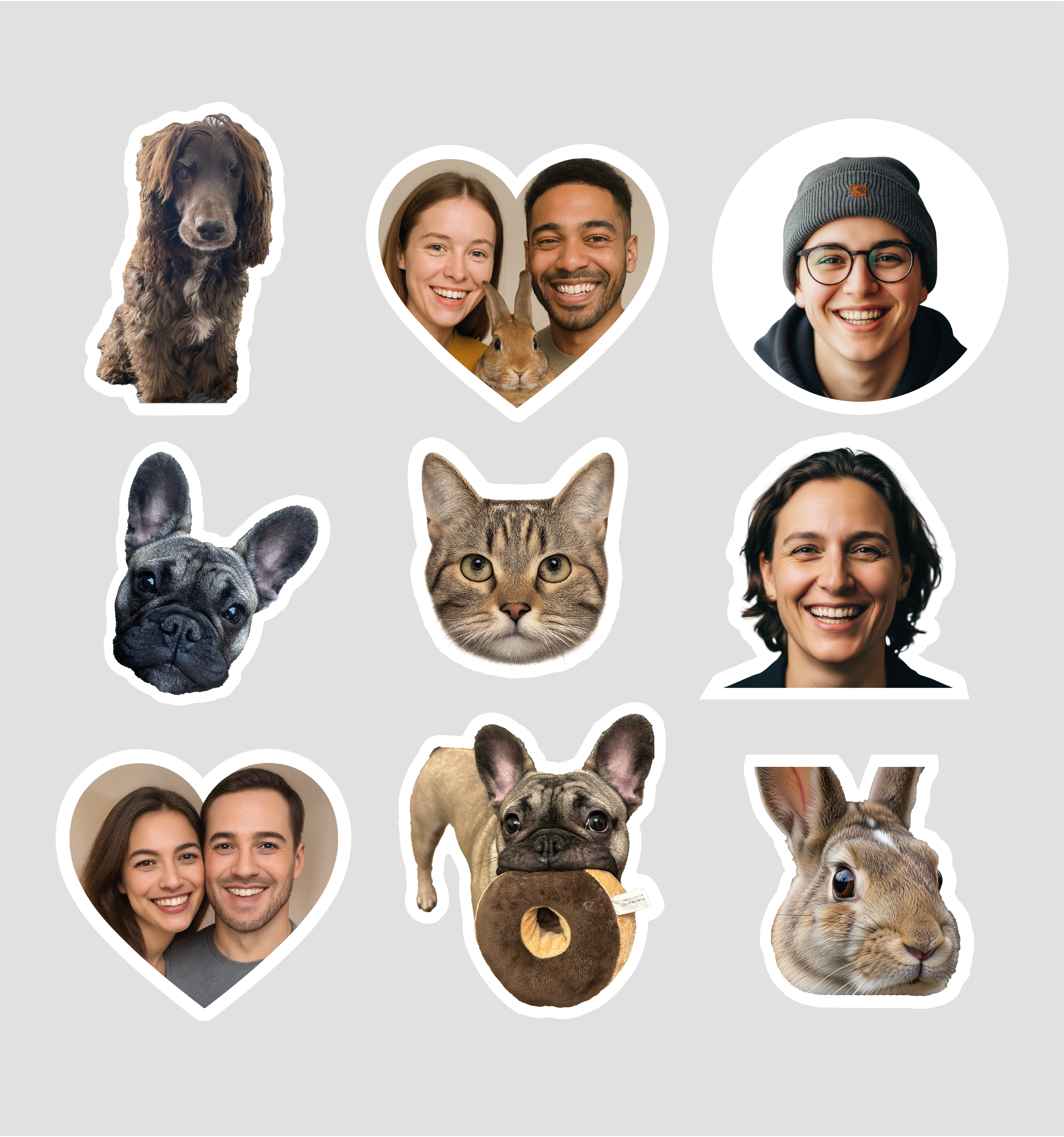 Photo stickers on sheets