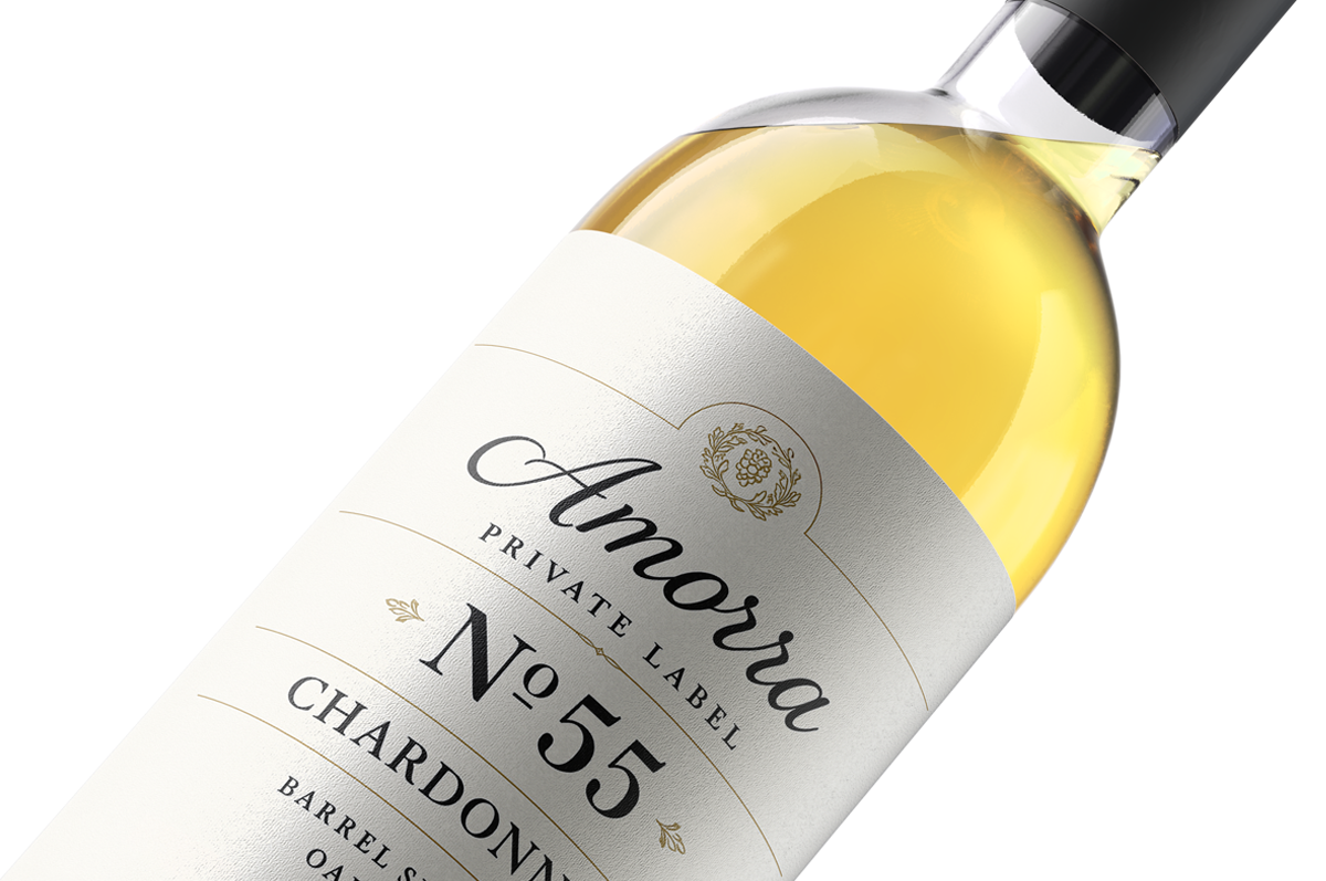 Wine bottle labels on 750ml bottle
