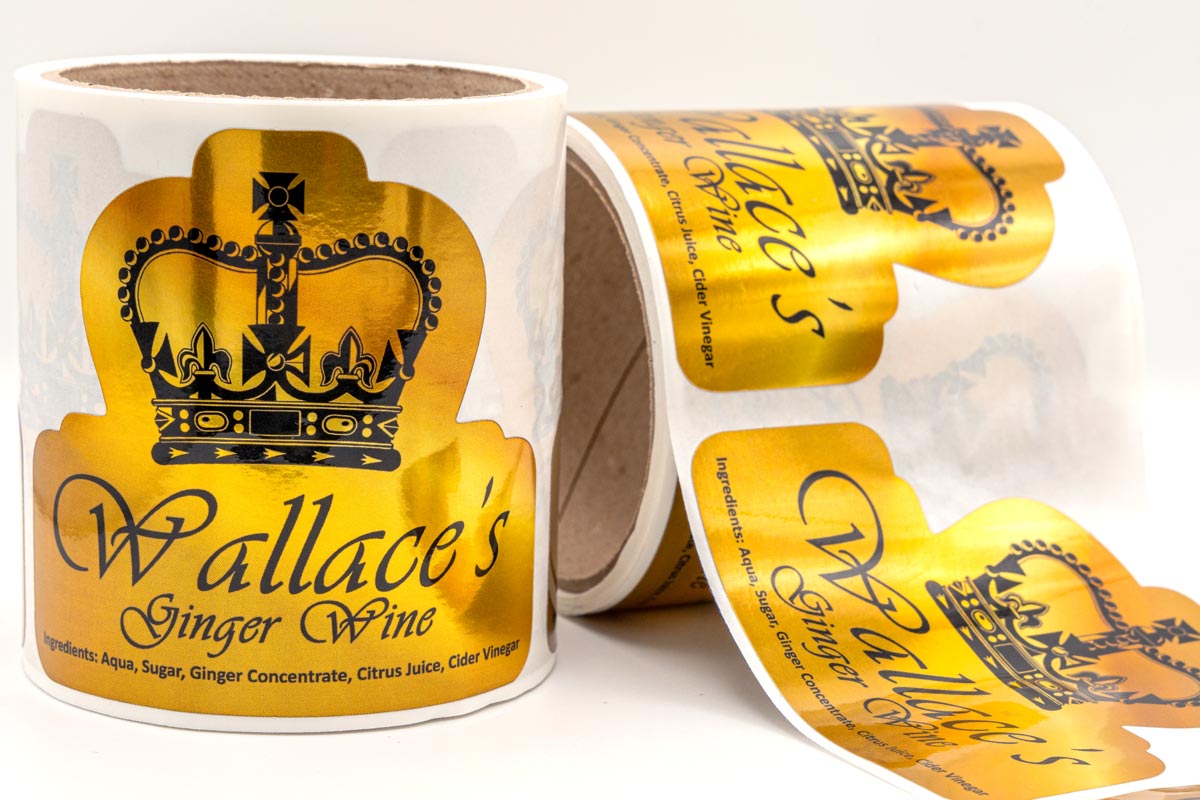 Gold Stickers & labels on rolls